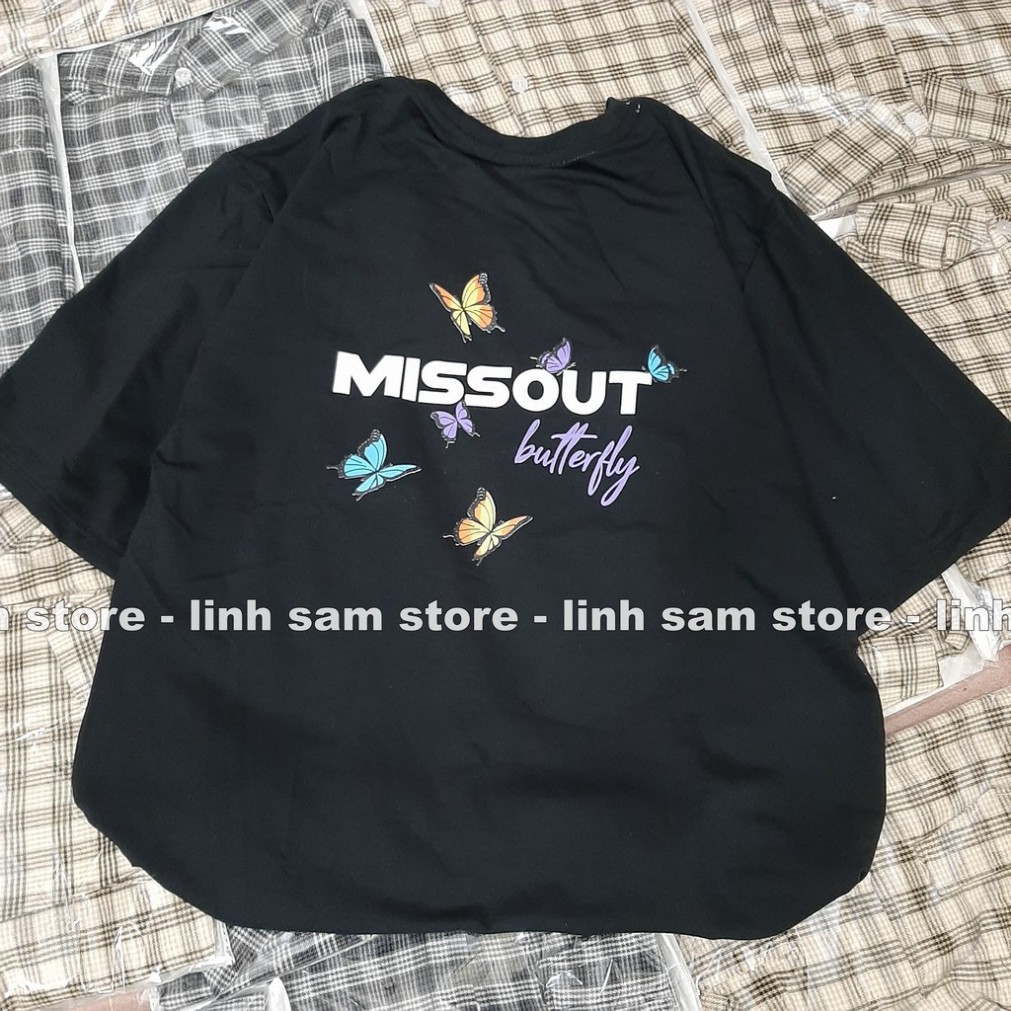 Áo thun in tay lỡ nữ freesize phông form rộng dáng Unisex - Ulzzang mặc cặp, nhóm, lớp hình BƯỚM MISSOUT BUTTERFLY | BigBuy360 - bigbuy360.vn
