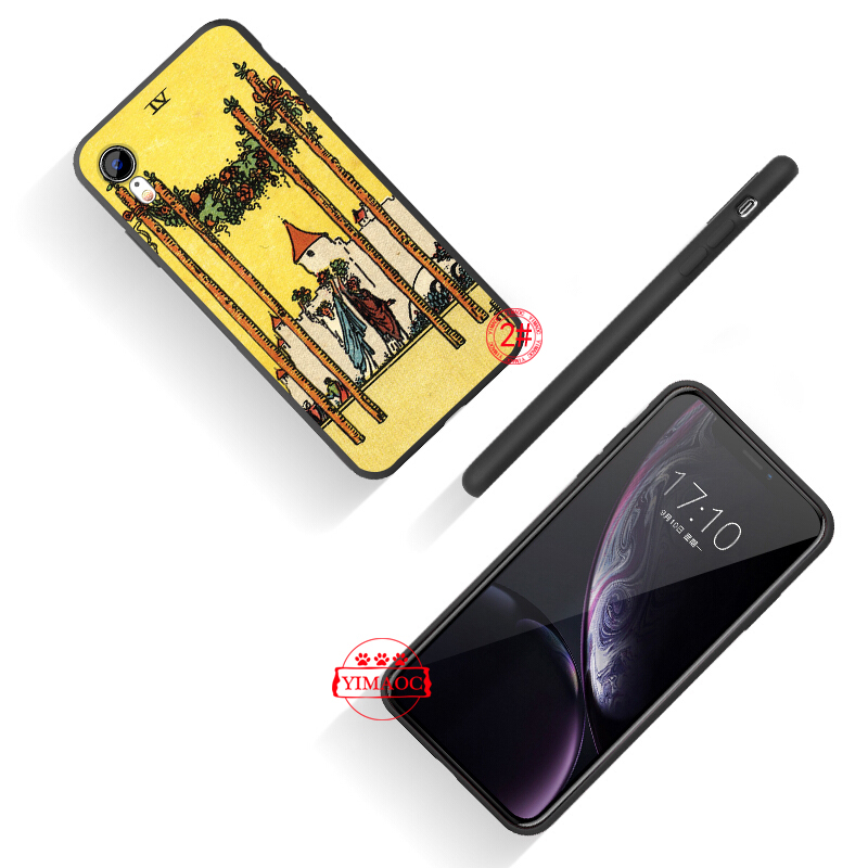 Ốp Điện Thoại Mềm Hình Lá Bài Tarot Divination Cho Realme 8 C20 C31 V15 Gt Neo Narzo 30a Oppo Find X3 Pro Mới