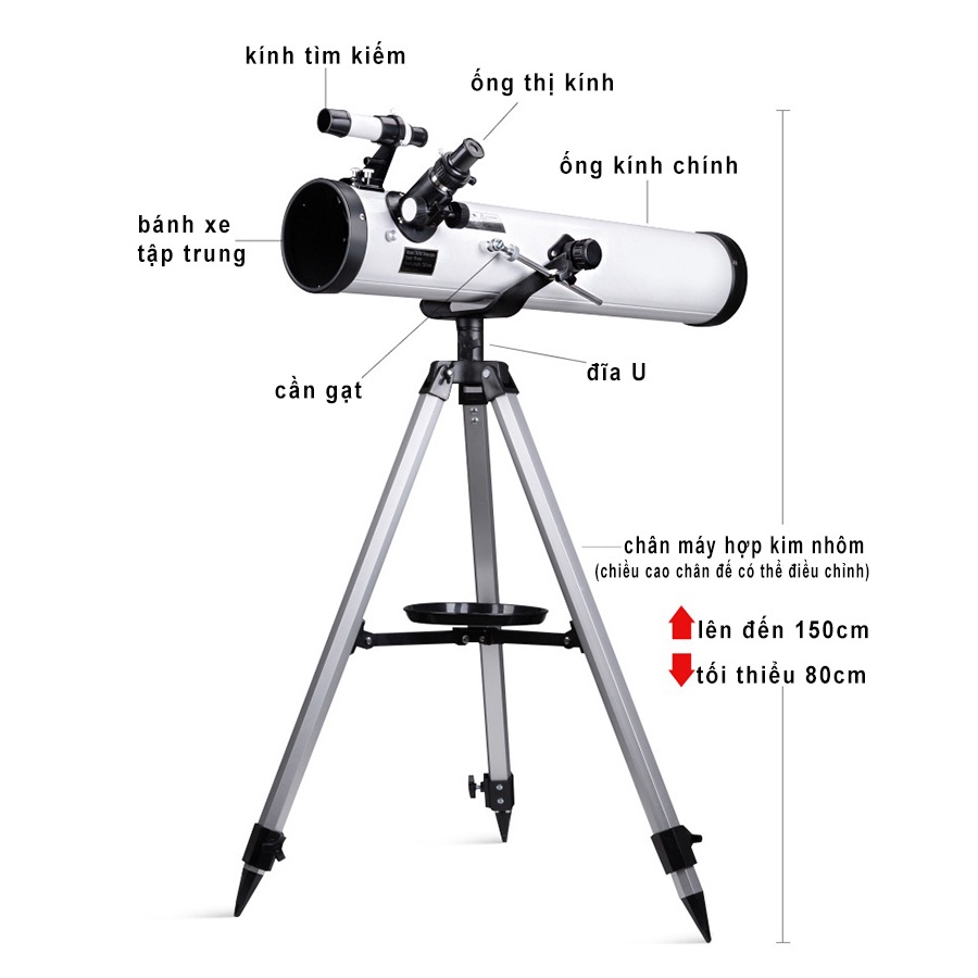 Kính Viễn Vọng Thiên Văn Phản Xạ Phoenix 76700 Ngắm Sao Độ Nét Cao Giúp Bạn Dễ Quan Sát Bầu Trời Đêm, Ngắm Trăng, Sao