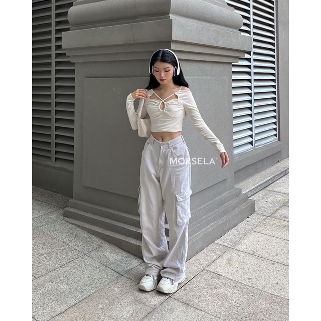 [COMBO 2 ÁO ] Áo croptop nữ tay dài MORSELA - 𝗖𝗨𝗣𝗜𝗗 𝘅 𝗠𝗢𝗥𝗚𝗔𝗡𝗔 phong cách cá tính chính hãng