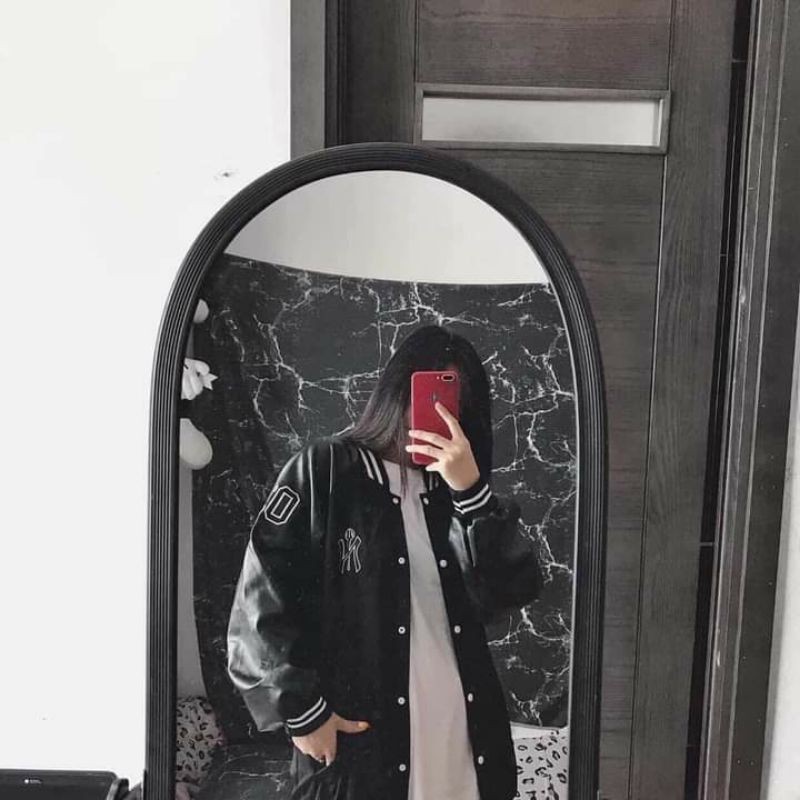 Áo Khoác Bomber 03 Tay Phối Da Unisex 🦋 Jacket Dáng Thể Thao Đen Cổ Viền Nỉ Freesize Ulzzang Nam Nữ Hot🦋