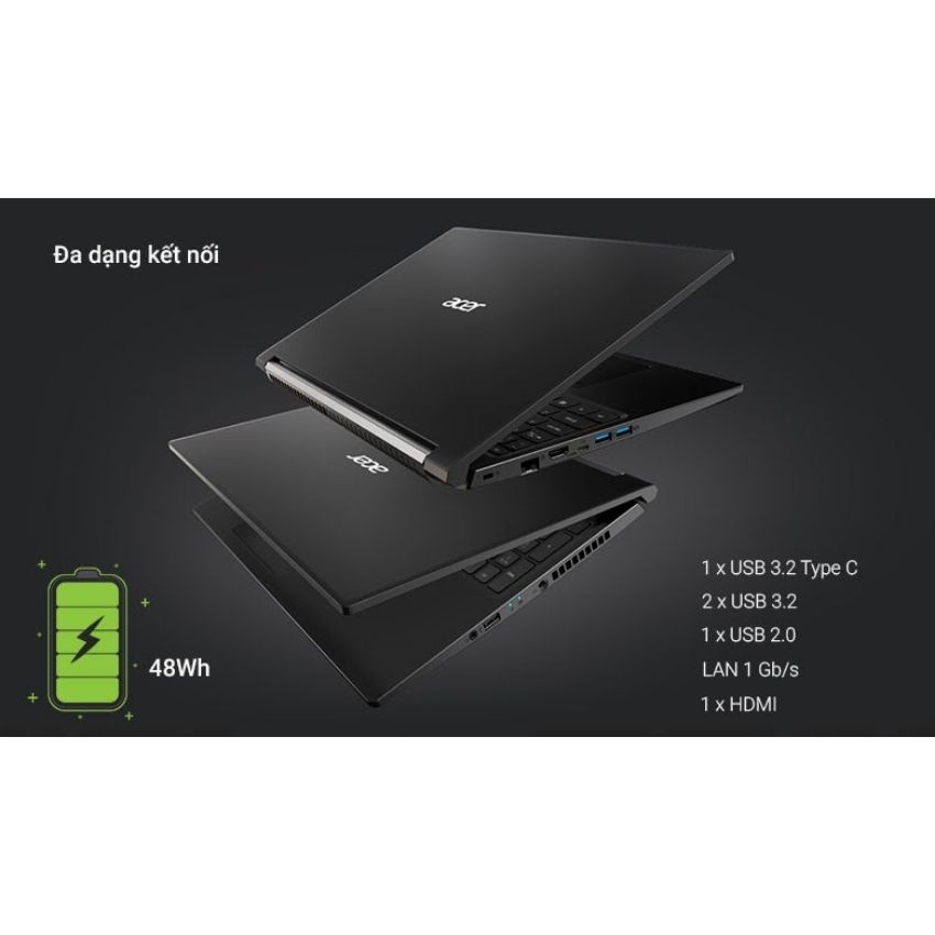 [ TẶNG VOUCHER 150K ] Laptop Acer Aspire 7 A715-42G-R6ZR (NH.QAYSV.003)/ AMD R5-5500U - Hàng chính hãng bảo hành 12T