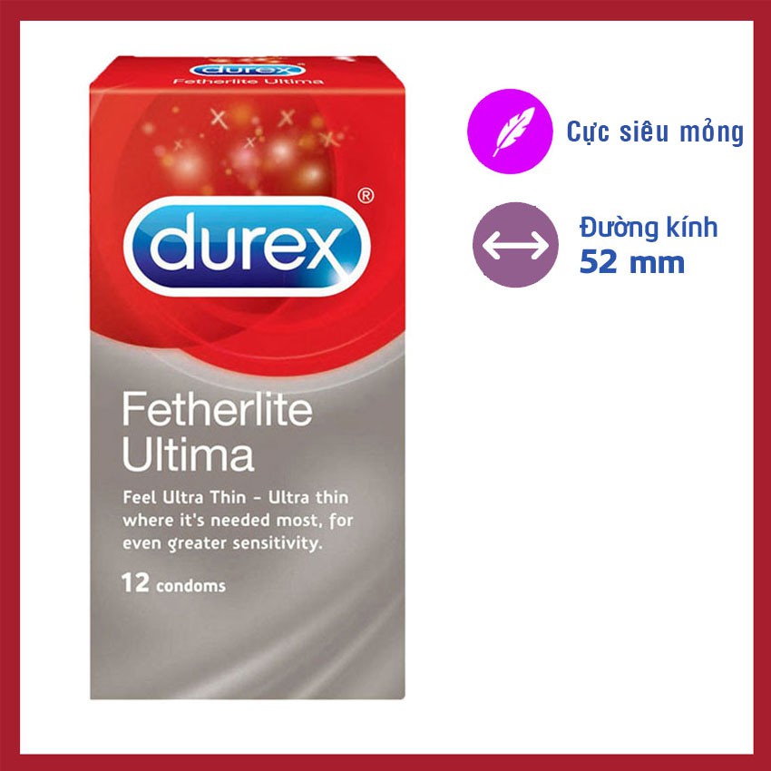 Mua bao cao su Fetherlite Ultima hộp 12 chiếc tặng 1 hộp 3 chiếc Invisible