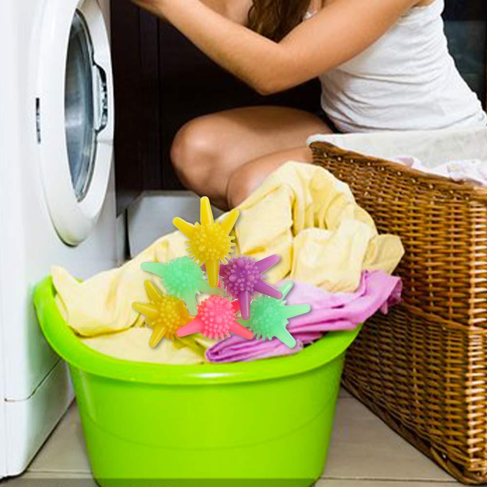 Bóng Giặt Đồ Bằng Nhựa PVC Màu Trơn Loại Bỏ Bụi Bẩn Làm Mềm Tóc Có Thể Tái Sử Dụng