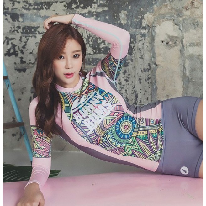 [Xả Kho] Đồ Bơi Tay Dài Nữ - Nữ Hồng Thổ Cẩm | BigBuy360 - bigbuy360.vn