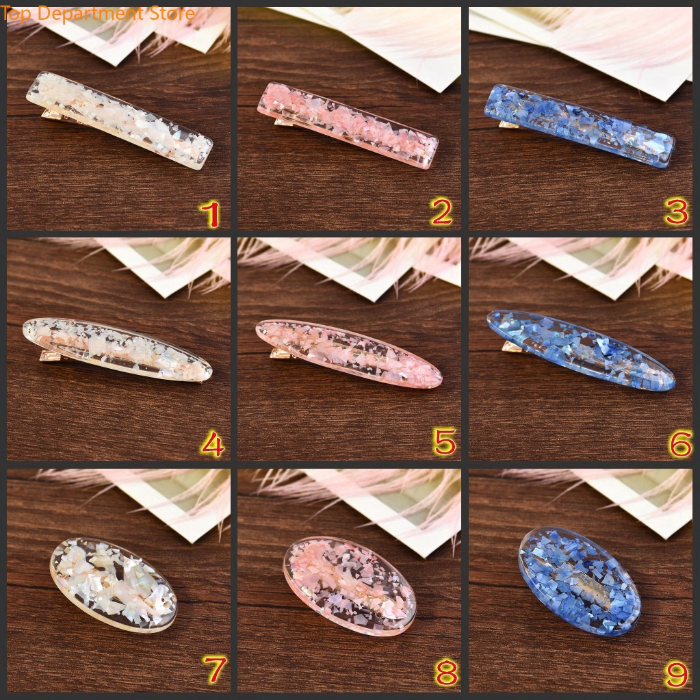 Kẹp tóc chất liệu Acrylic kiểu dáng vintage thời trang nữ