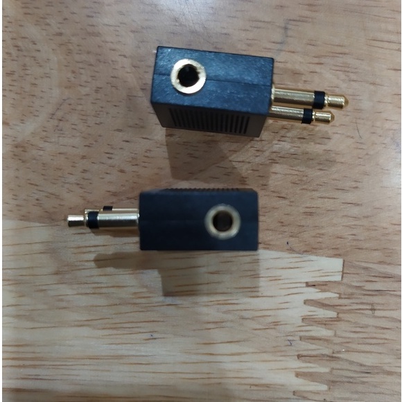 Đầu Gộp 2 Audio 3.5mm Mono Vào 1 Audio 3.5mm Stereo - Jack Cắm Tai Nghe Trên Máy Bay - AUDI265