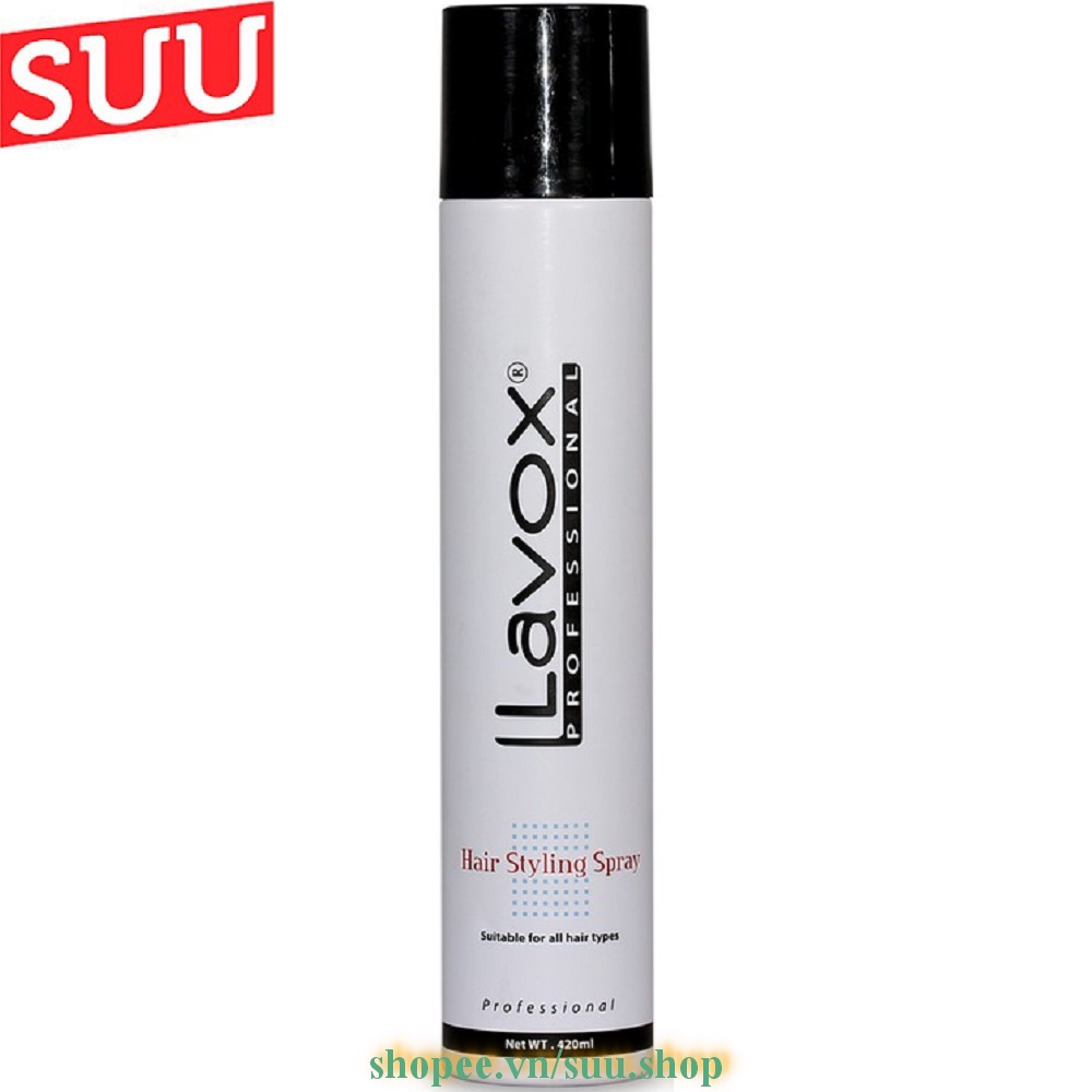 Keo Xịt Tạo Kiểu Tóc cứng Lavox 420ml suu.shop cam kết 100% chính hãng