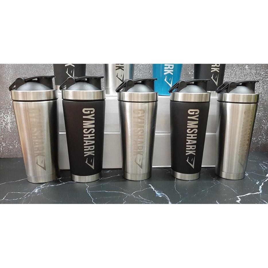 SALE Bình Lắc Shaker Tập Gym - Chai Nước Inox Gym Shark Giữ Nhiệt . ` " ! . ' " ¹ #