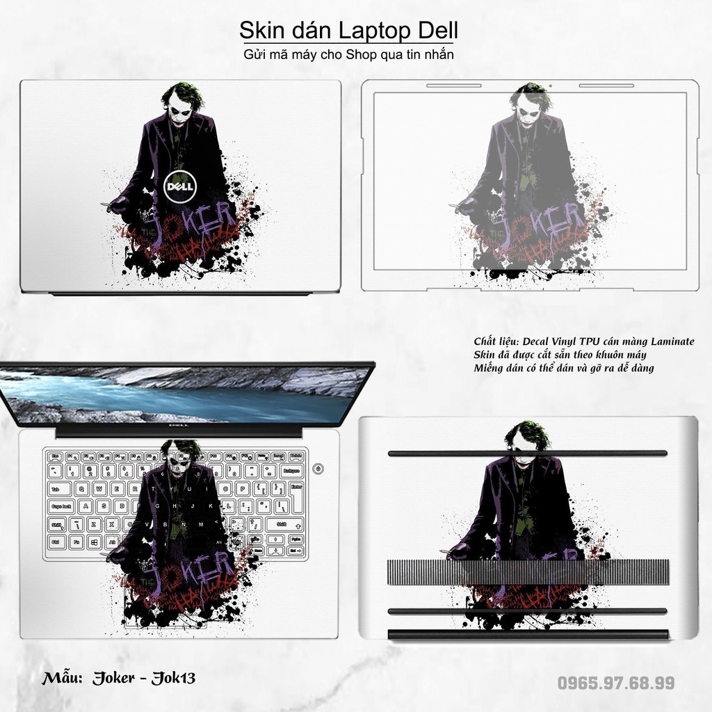 Skin dán Laptop Dell in hình Joker nhiều mẫu 2 (inbox mã máy cho Shop)