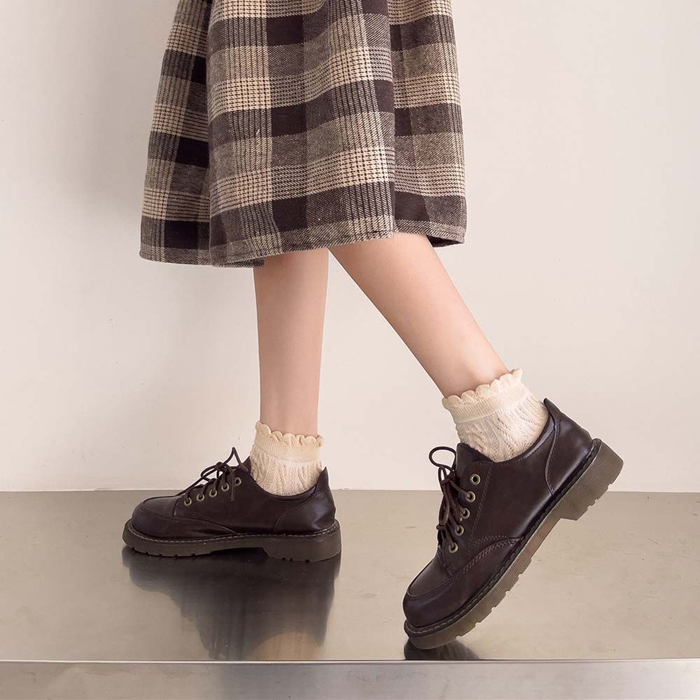 Vớ cotton cổ thấp nhiều màu dễ thương phong cách Harajuku cho nữ sinh
