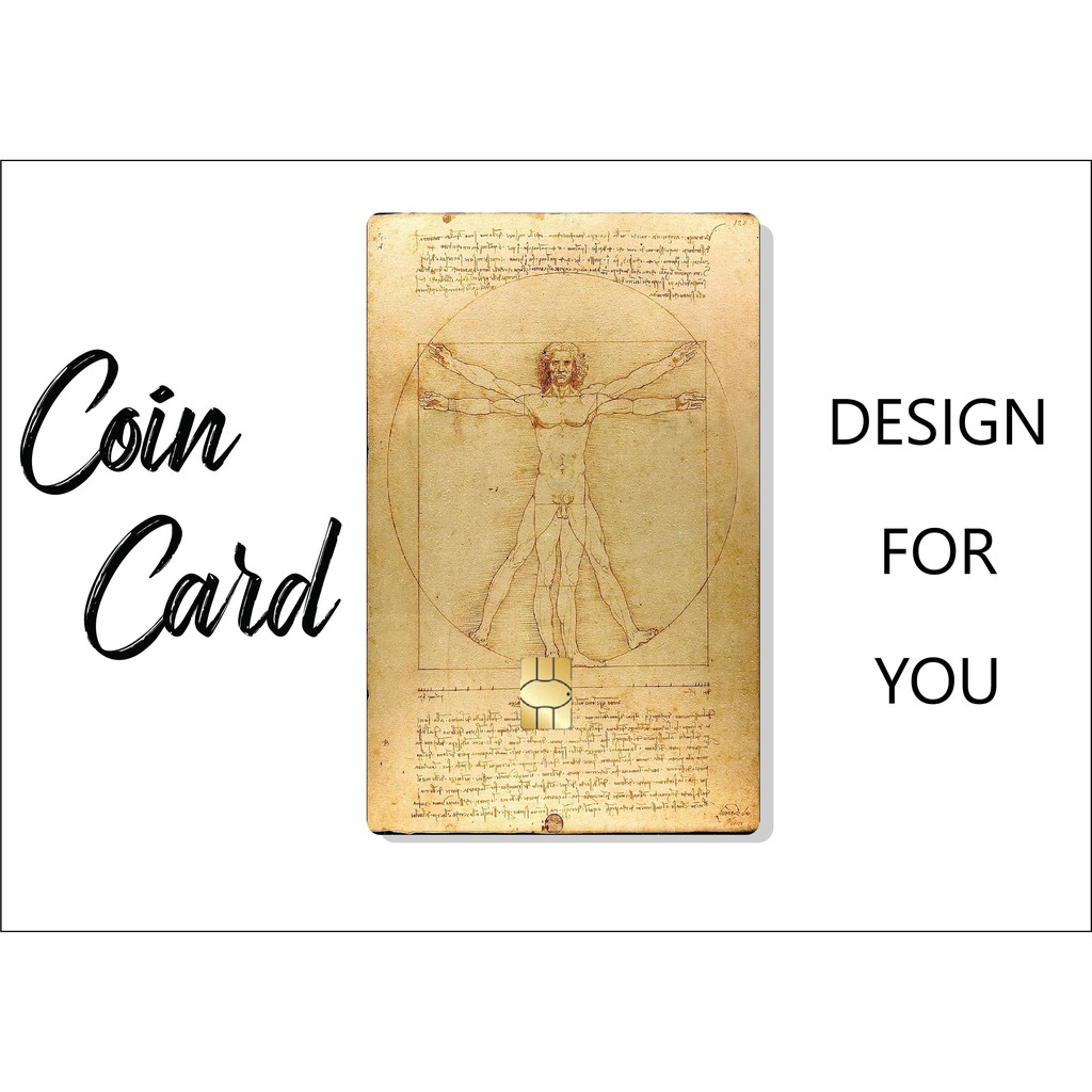 Leonardo da Vinci  - Sticker dán Thẻ ATM, Debit ,Thẻ Từ, Thẻ Chung Cư | COINCARD