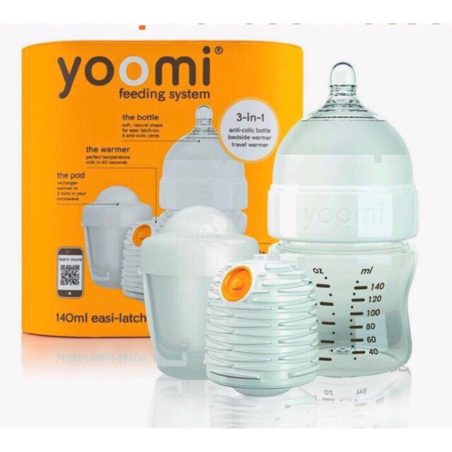 Bình sữa cao cấp PP Yoomi + Củ ủ ấm