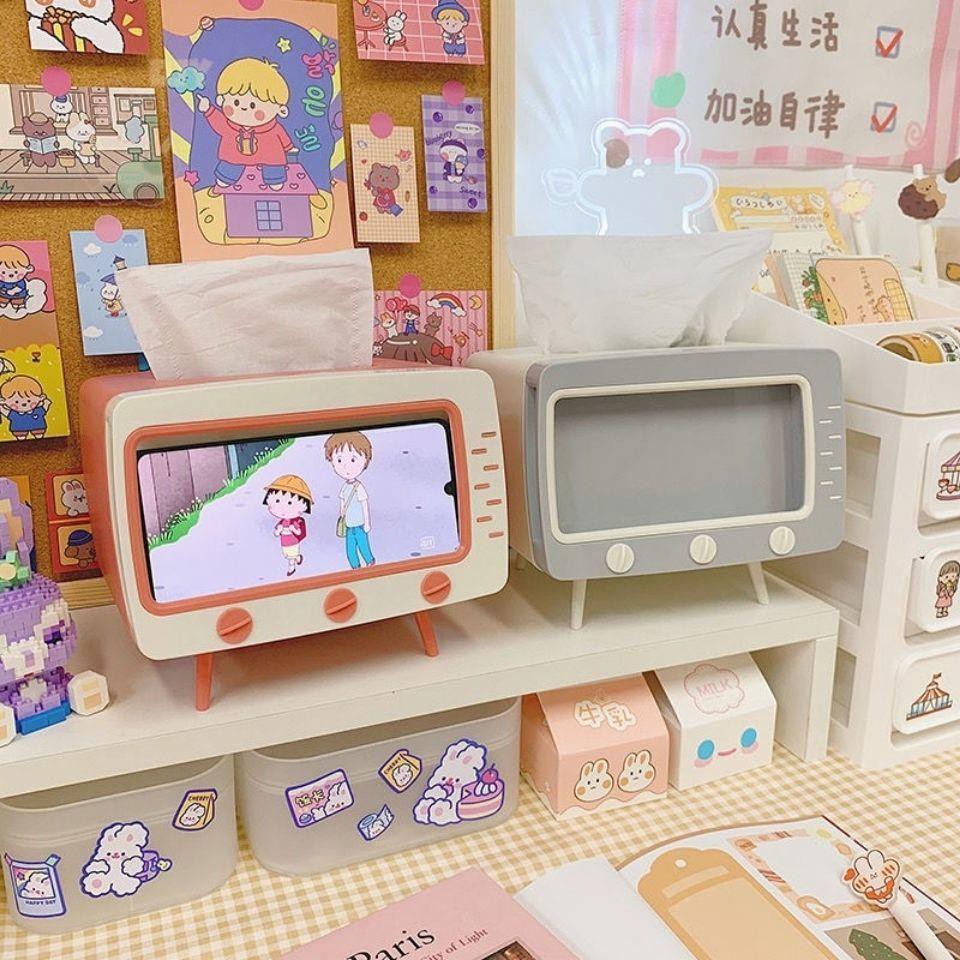 🍉zollzirr🍉Korea ins sáng tạo cô gái dễ thương trái tim giá đỡ điện thoại động hình dạng  TV hộp giấy giá đỡ điện thoại | BigBuy360 - bigbuy360.vn