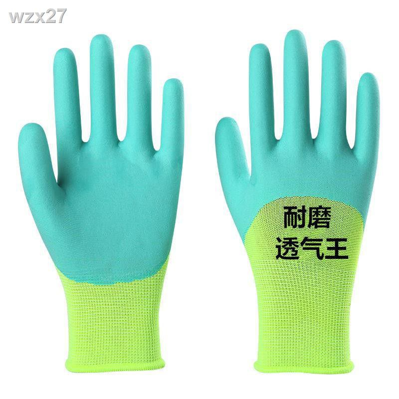✧﹍2-12 đôi găng tay chính hãng, bảo hộ lao động, đeo hộ, tạo bọt, cao su thoáng khí, nam giới và phụ nữ, công sở c