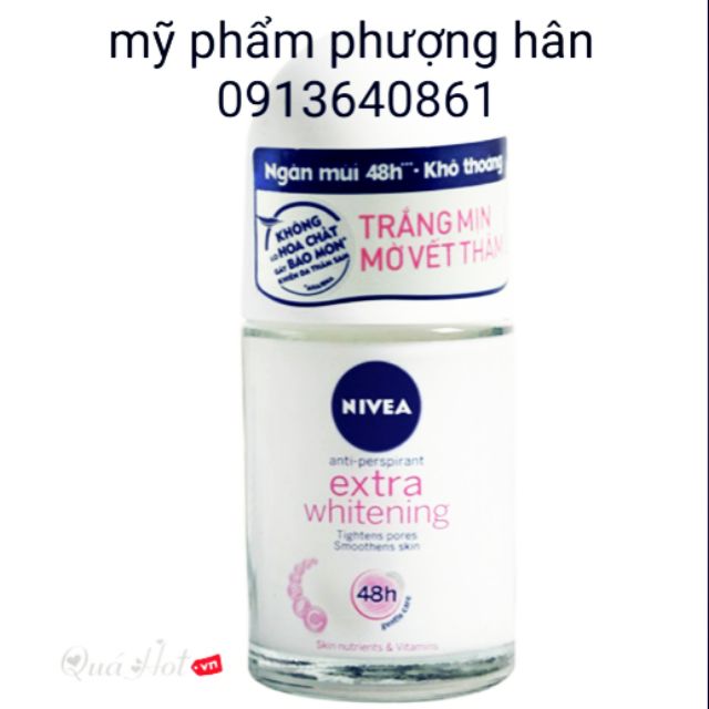 12ml lăn ngăn mùi nivea extra whitening