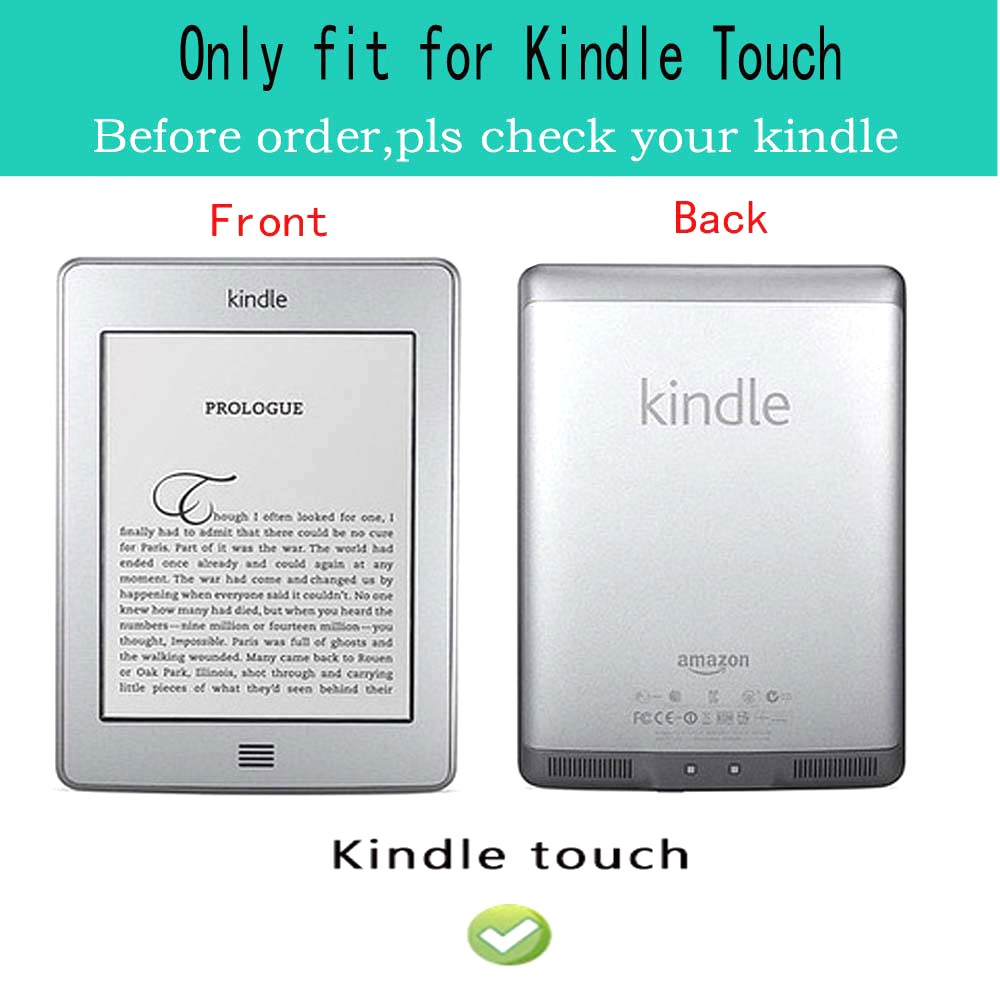 Ốp Bao Da Máy Tính Bảng Nắp Lật Cho Amazon Kindle Touch  D01200 ebook Ốp