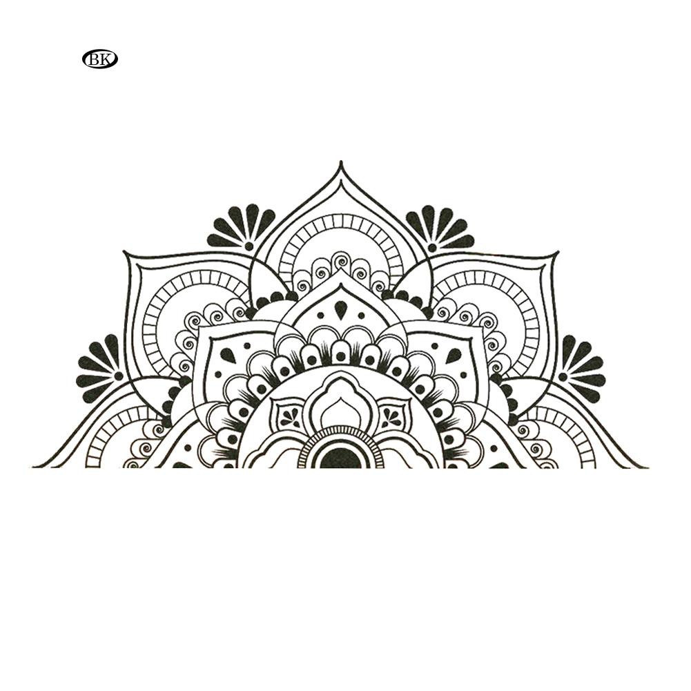 Decal dán tường Họa Tiết Hình Nửa Mandala Dùng Trang Trí Nhà