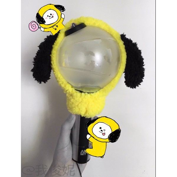 Trang trí bọc lightstick bts chibi áo bomb áo bọc lightstick vỏ bao gậy cổ vũ ánh sáng nhóm nhạc