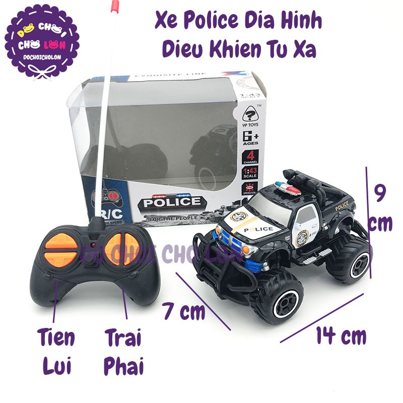 Hộp đồ chơi xe cảnh sát Police địa hình điều khiển từ xa 6146H