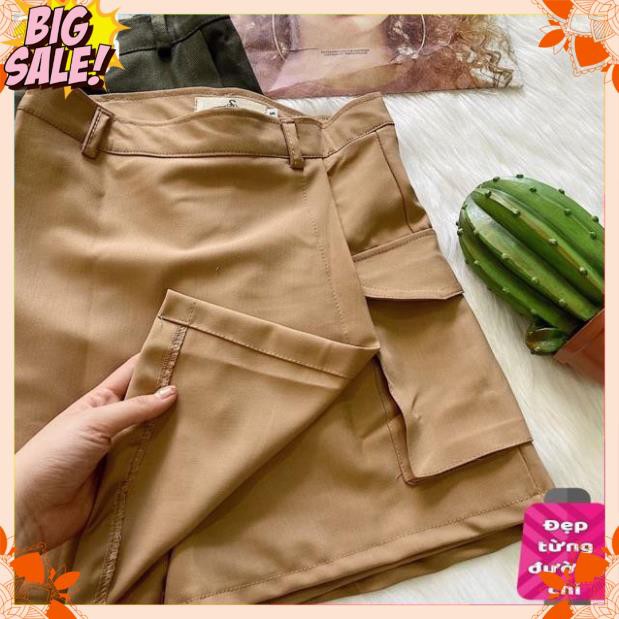 CHÂN VÁY PHỐI QUẦN KAKI - CHÂN VÁY CÓ TÚI | BigBuy360 - bigbuy360.vn