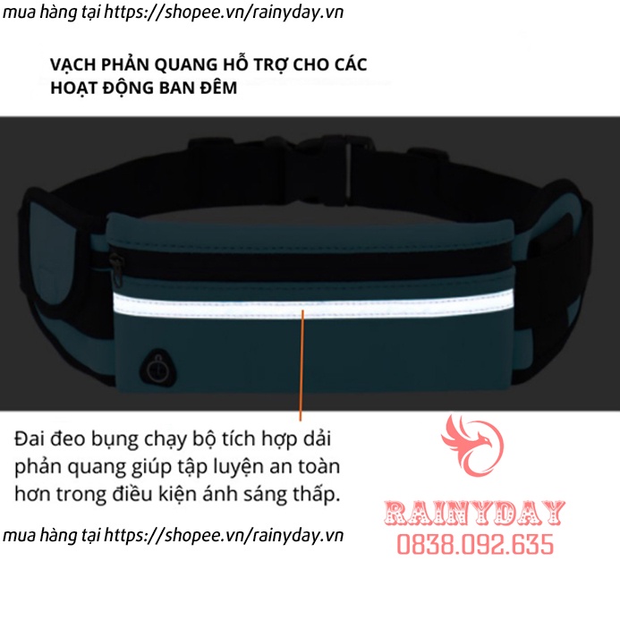 Túi đeo hông ngang bụng đai chạy bộ tập thể dục thể thao cho nam nữ đựng điện thoại chống nước | BigBuy360 - bigbuy360.vn