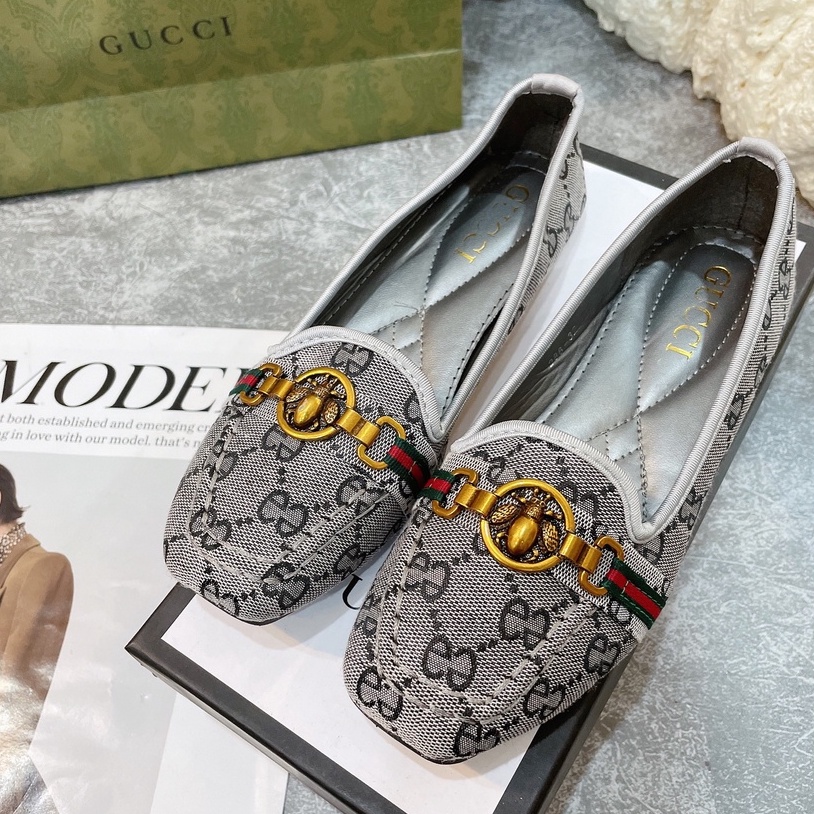 Giày bệt Gucci nữ cao cấp , giày bệt nữ mõm vuông đế bằng sz 35-39