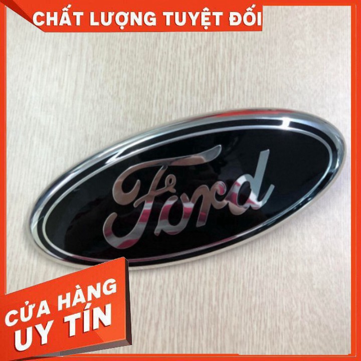 Logo biểu tượng truớc xe FORD Kích thước 23cm*9cm: Mầu Đen, Xanh và Lá Cờ Mỹ QN