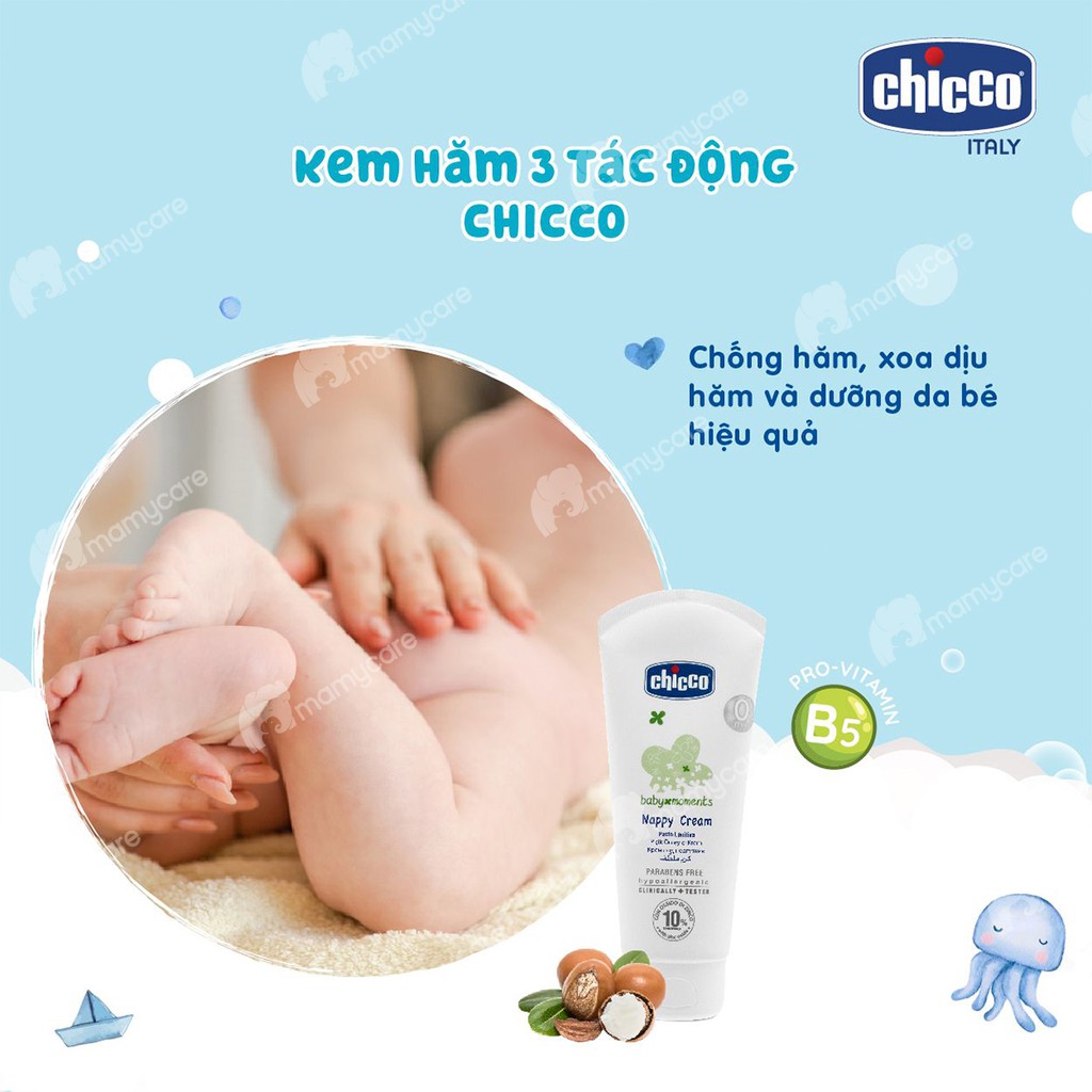 Kem chống hăm cho bé từ sơ sinh 3 tác động Chicco dưỡng da mềm mịn 100ml - MAMYCARE