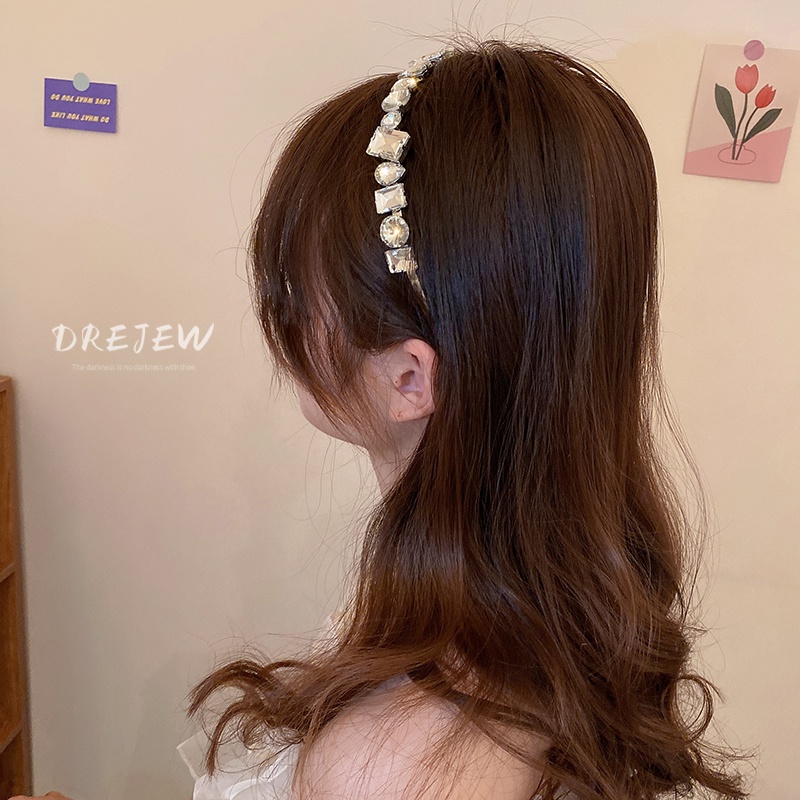 DREJEW Cài tóc đính đá phong cách Hong Kong cổ điển thời trang mùa hè cho nữ