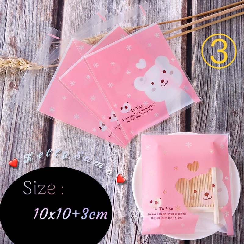 Combo 10/20/50 TÚI DÁN MIỆNG ĐỰNG BÁNH KẸO SIÊU KUTE SIZE 10