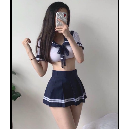 Đồ cosplay sexy học sinh anime - Set váy ngủ nữ sinh gợi cảm (che tên sản phẩm)