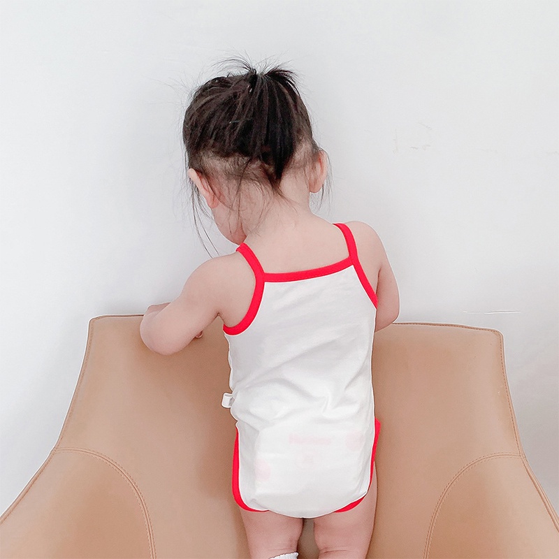 Áo liền quần Tay Ngắn Kèm Nón Họa Tiết Hoạt Hình Đáng Yêu Thời Trang Mùa Hè Cho Bé