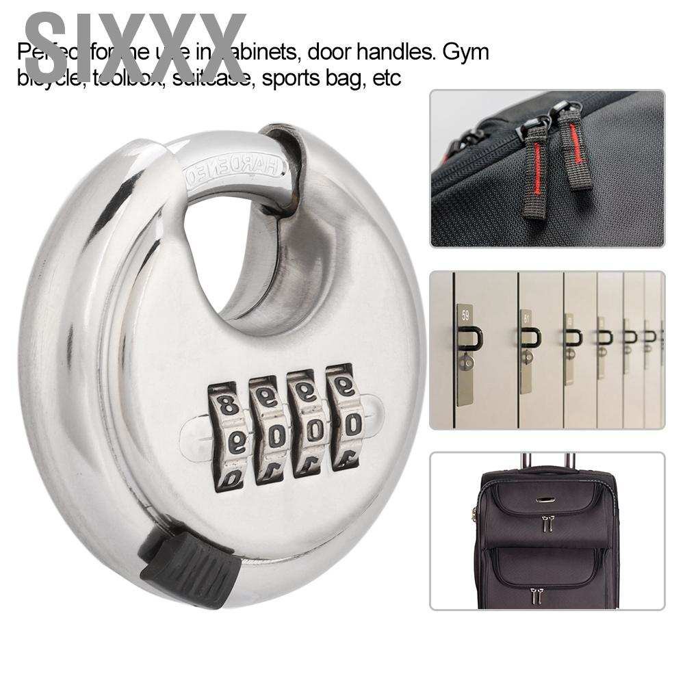 Sixxx Master Lock Padlock  Outdoor Safe Convenient Stainless Steel Strong Durable Toolbox Suitcase for Bicycle Gym