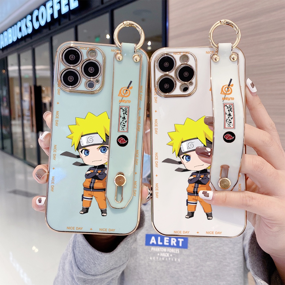 Ốp Điện Thoại TPU Dẻo Mạ Màu Họa Tiết Hoạt Hình Naruto Uzumaki Cho iPhone X XS Max XR 11 Pro Max 11Pro