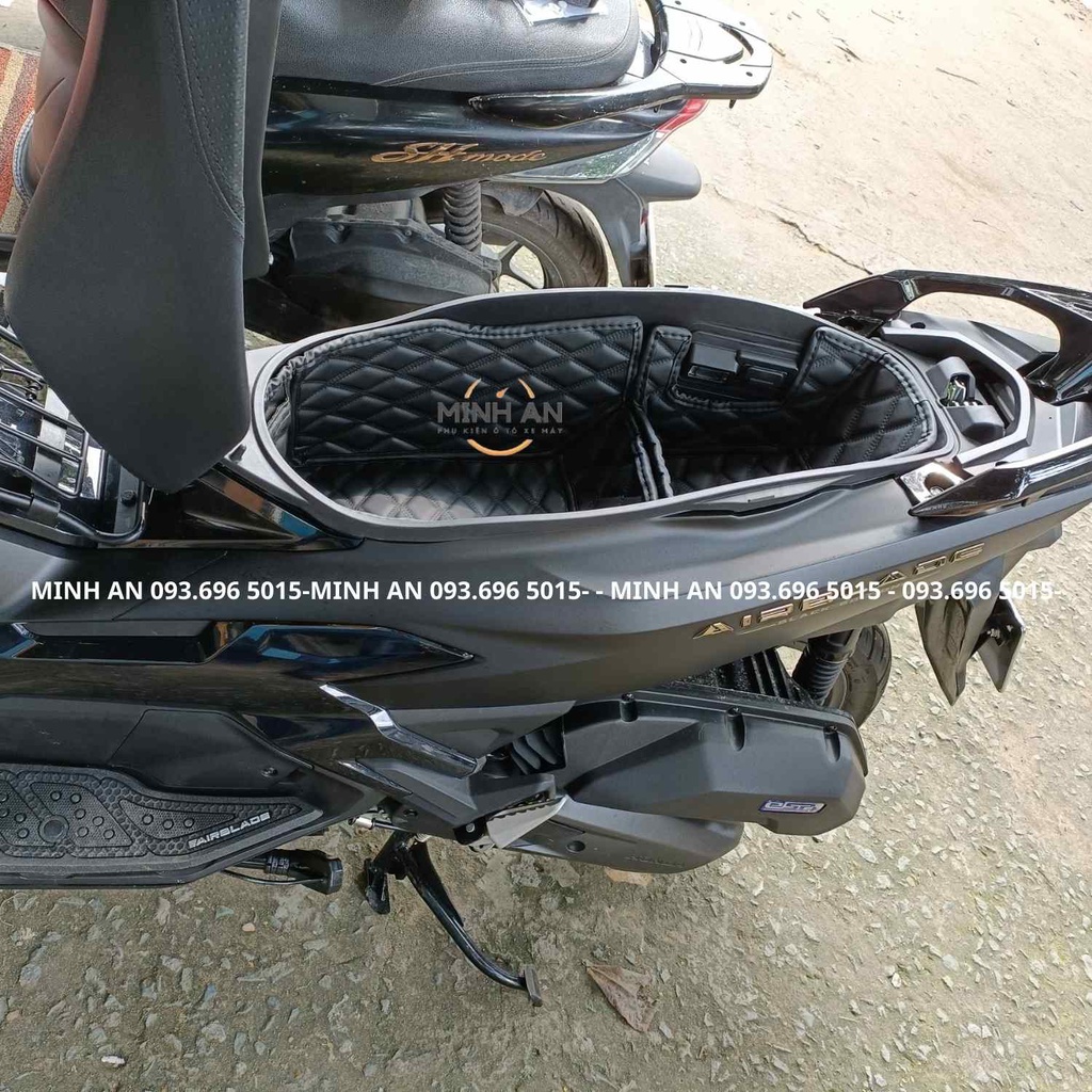 Lót Cốp Da Cách Nhiệt Chống Sốc Lót Cốp Xe Máy Honda Airblade 160 2023 150 125 110 2007-2022 Có Túi Đựng Giấy Tờ Minh An