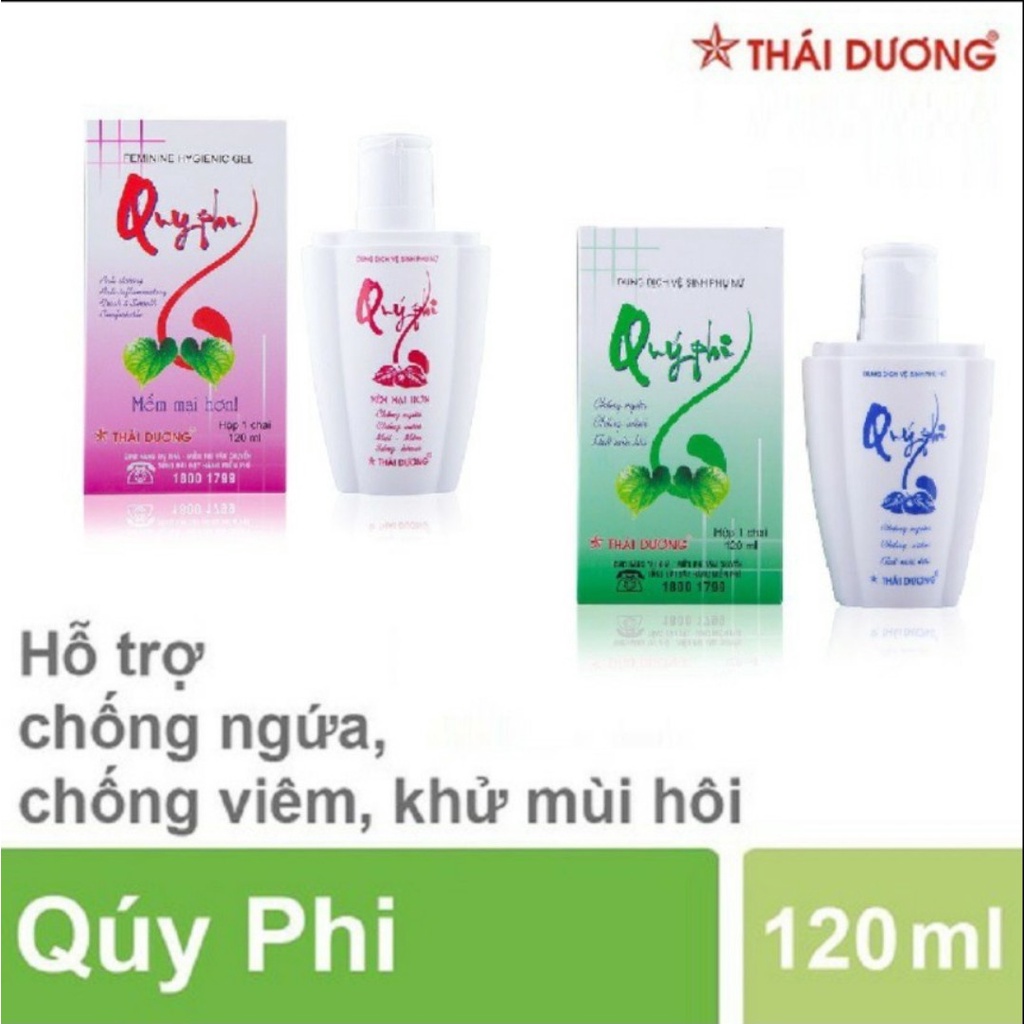 Dung Dịch Vệ Sinh Phụ Nữ Quý Phi Đỏ 120ml - hết nấm ngứa, khử mùi hôi -Sao Thái Dương