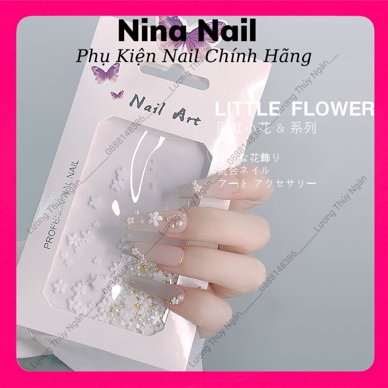 Charm Hoa Nhí Gắn Móng , Charm Hoa Sứ Trang Trí Nail Siêu Xinh