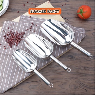 Xẻng Xúc Đá Inox Tay Thẳng / muỗng xúc đá inox - Ice cubes scoop