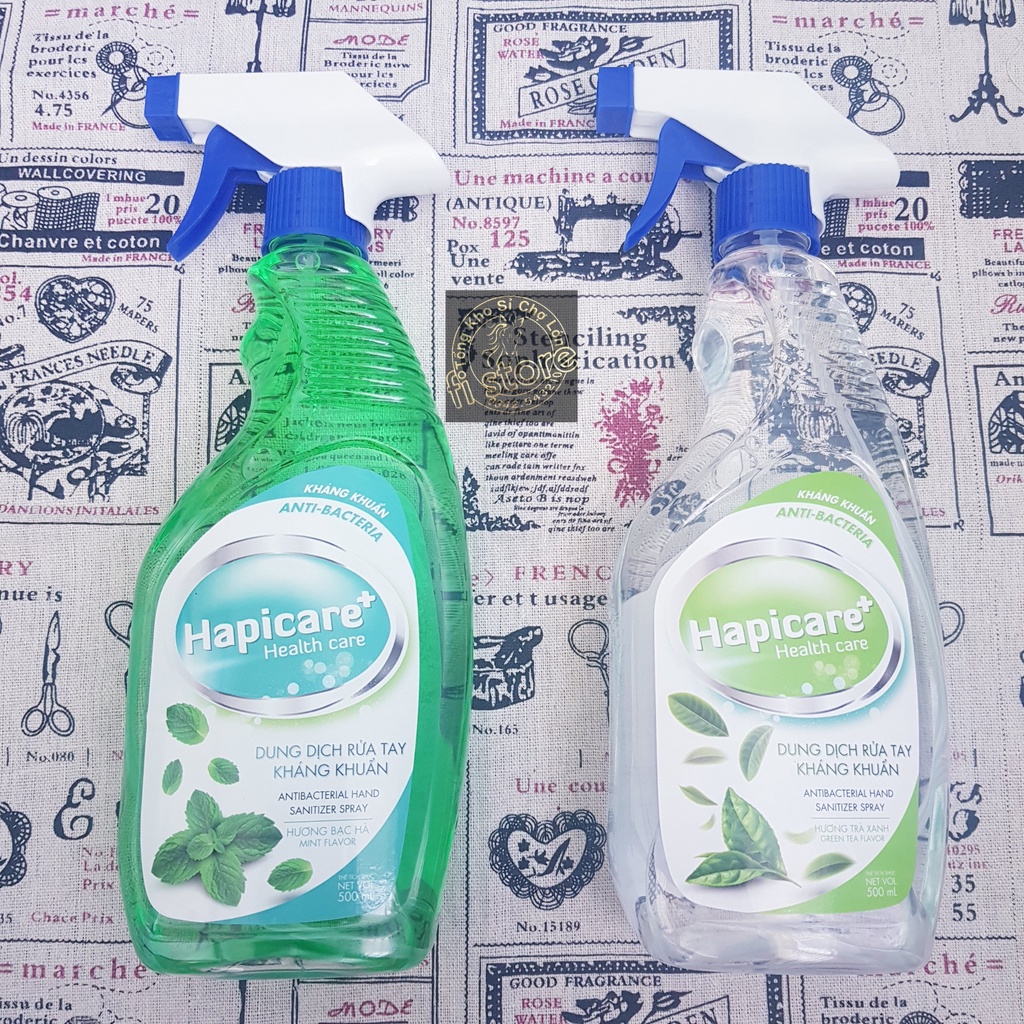 Chai Xịt Khuẩn HapiCare+ Chai lớn (500ml) Dung dịch rửa tay sát khuẩn / Nước khử khuẩn / Nước rửa tay khô