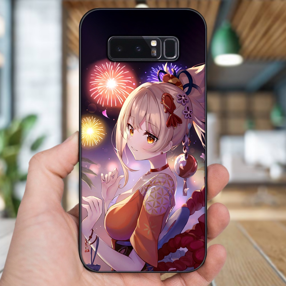 Ốp lưng Samsung Note 8 viền đen in hình Yoimiya Genshin Impact