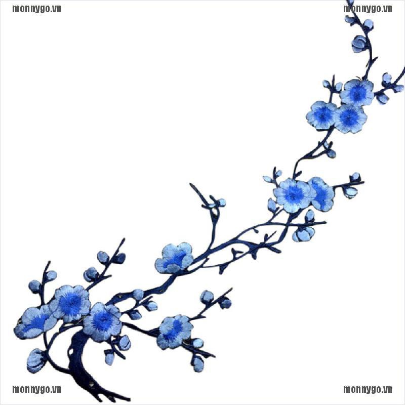 Sticker ủi thêu hình hoa đào xinh xắn