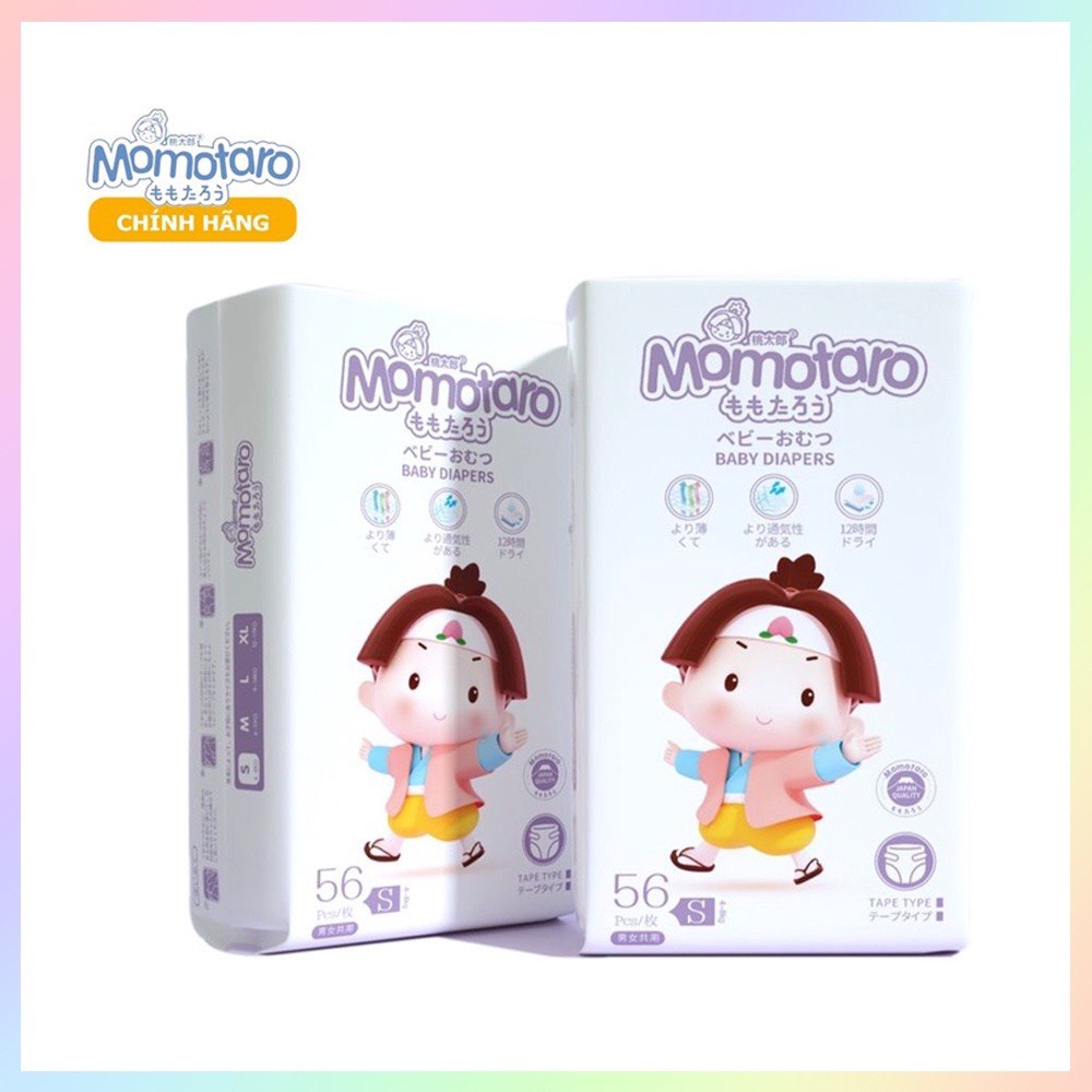 Tã bỉm dán/quần MOMOTARO, MOMO DIAMOND chính hãng S112/M96/M92/L84/XL78/XXL72/XXXL70