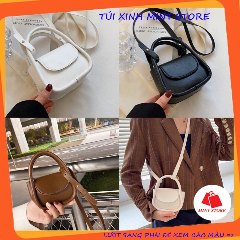 Túi xách mini nữ đeo chéo nhỏ xinh da trơn mềm - Túi xinh mint store PK 405