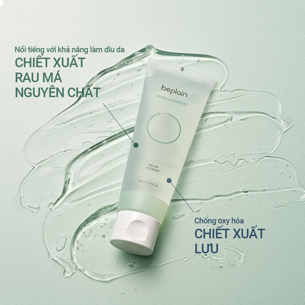 Gel Dưỡng Ẩm beplain chiết xuất Rau Má làm dịu da Cicaful Calming 80ml | BigBuy360 - bigbuy360.vn