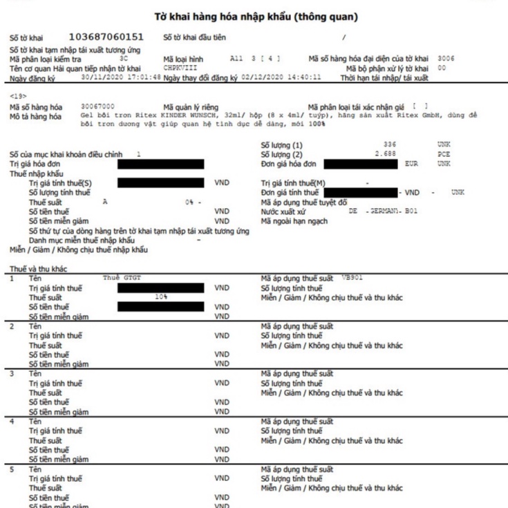 Gel bôi trơn, tuýp tạo môi trường  Ritex  Kinderwunsch hỗ trợ mang thai tự nhiên hộp 8 tuýp 4ml