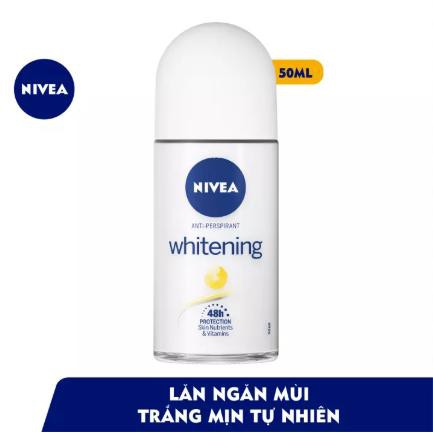 Lăn Khử Mùi NIVEA Whitening dưỡng da đều màu 50ml