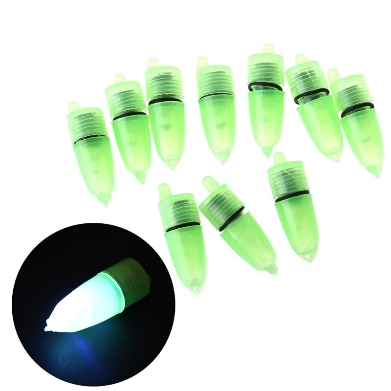 Set 10 phao chuông báo cá cắn câu gắn cần câu có đèn LED phát sáng
