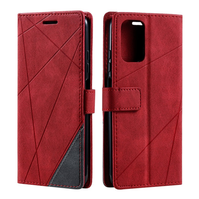 Matte Casing For Xiaomi Redmi Note 10 4G Note 8 Pro Note 8T Note 7 Pro Note 9S Note 9 Pro Max Luxury Splice Pattern Wallet Soft PU Leather Flip Bank Card Holder Cases Covers Magnetic Mobile Phone Holder Soft Cover Case