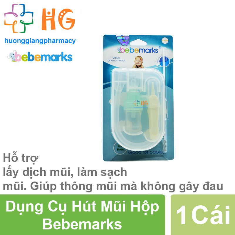Dụng cụ hút mũi Bebemarks - Hỗ trợ lấy dịch mũi, làm sạch mũi. Giúp thông mũi mà không gây đau